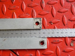 The link pieces measure 165mm in length, with the 8mm holes set 10mm from each end (or 145mm centre-to-centre).